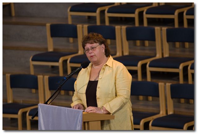 Universitetsadjunkt Margaretha Forsberg Larm talar till sjuksköterskorna 