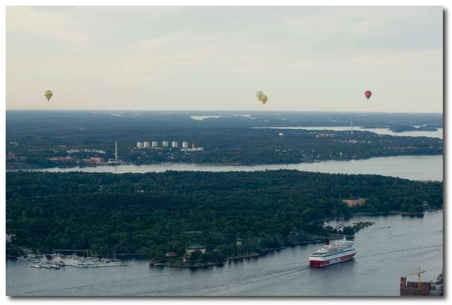 Ballonger över Lidingö, Viking line vid Blockhusudden